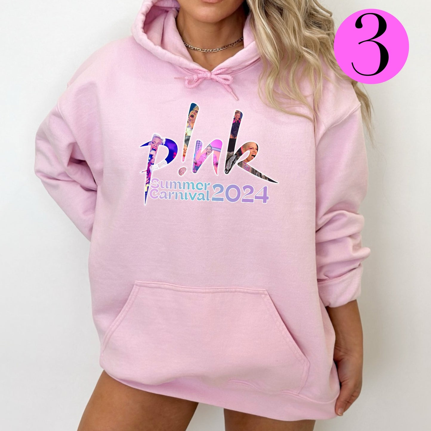 P!NK Summer Carnival Printed Hoodies Various Designs