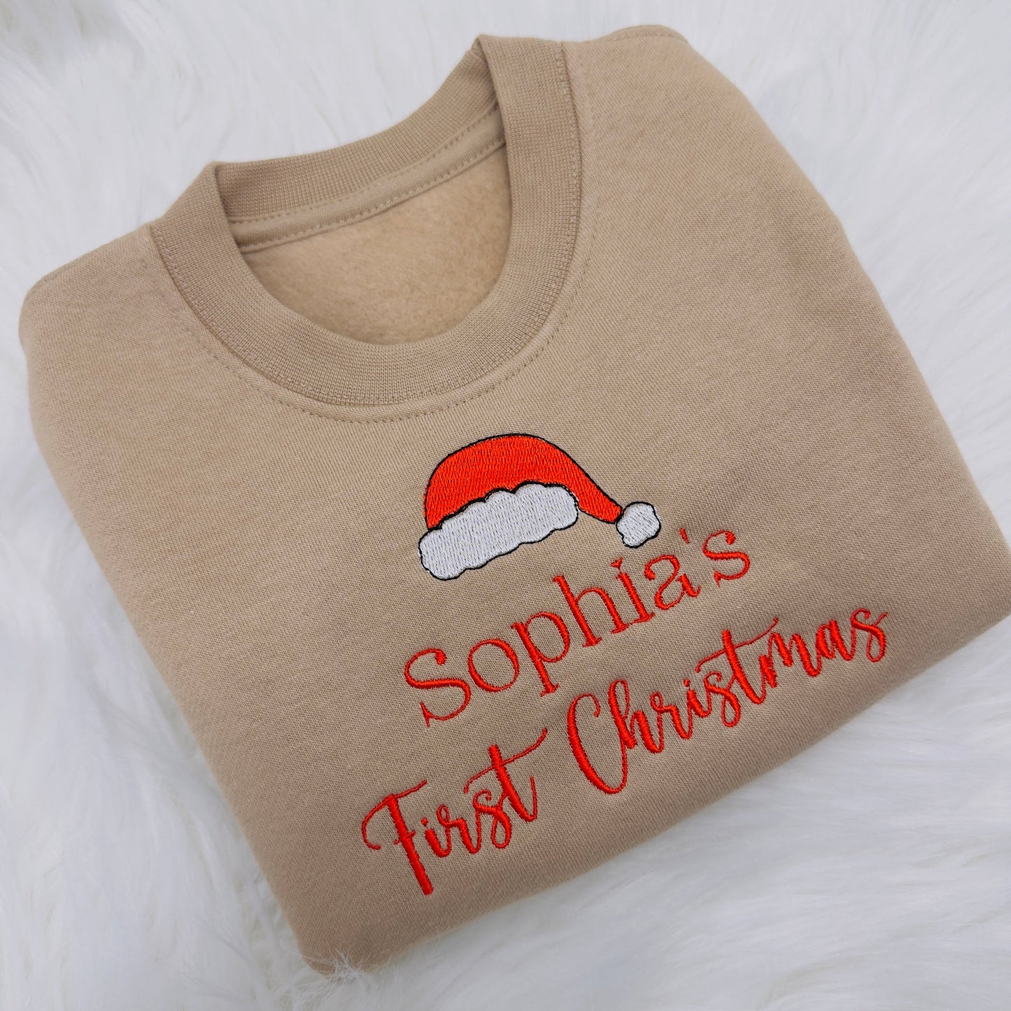 My First Christmas Embroidered Personalised Festive Sweater