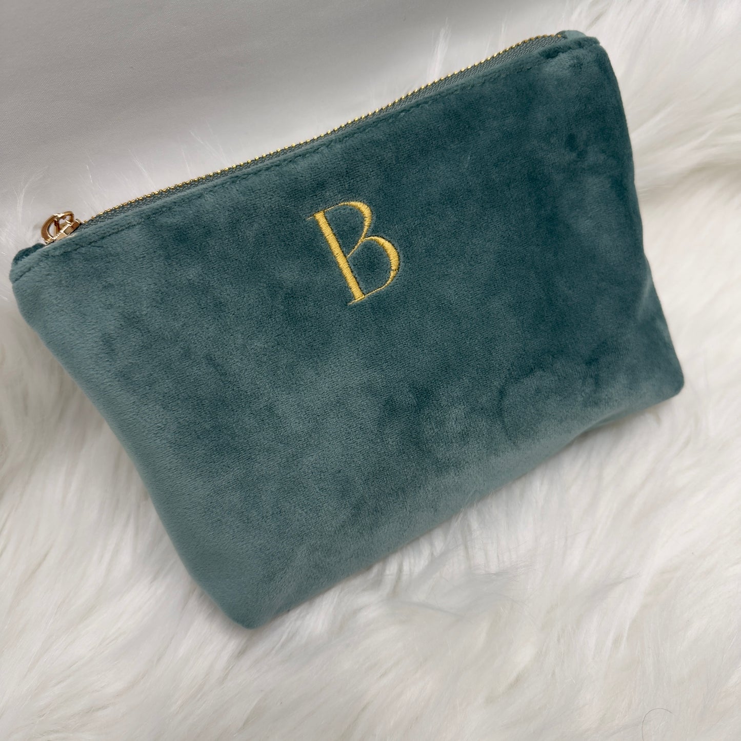 Personalised Velvet Makeup Bag - Personalised Beauty Accessory Pouch