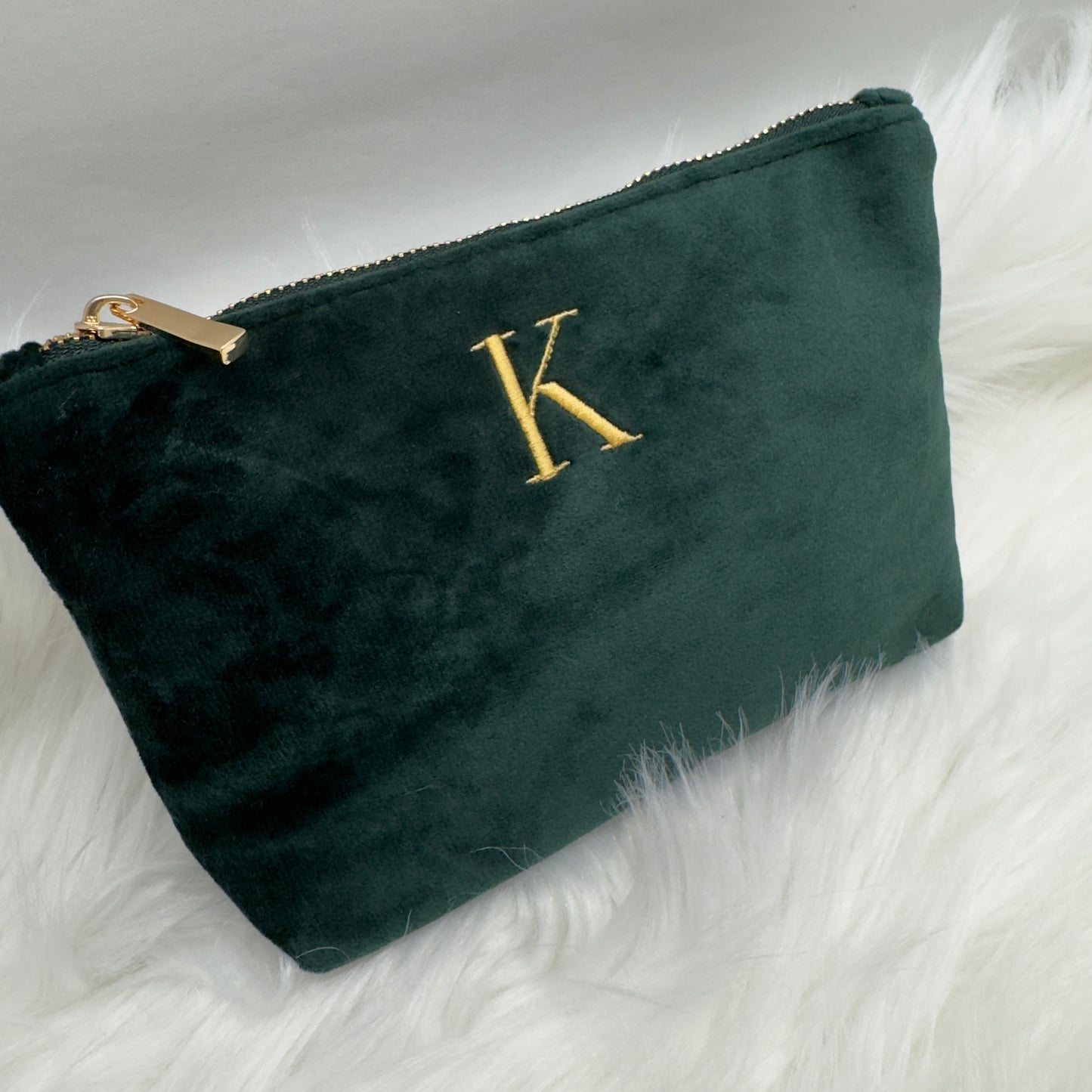 Personalised Velvet Makeup Bag - Personalised Beauty Accessory Pouch