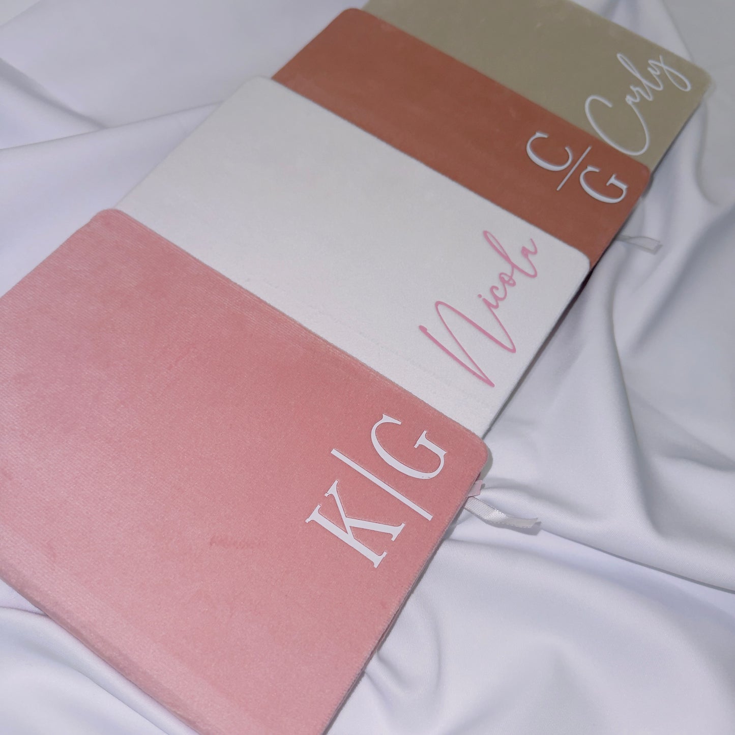 Custom Velvet Notebook - 80 Lined Pages - Personalised Name or Initials