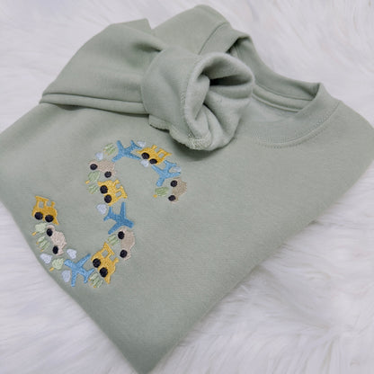 Trains, Cars & Planes Children's Initial Sweater 100% Cotton.