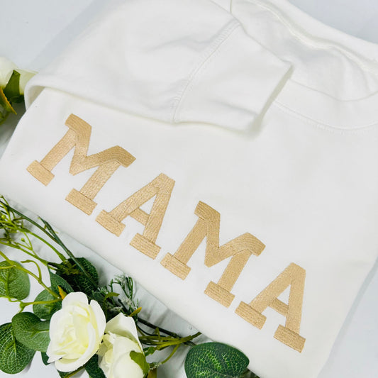 MAMA Embroidered Sweatshirt - Perfect for Stylish Mums & Mums-to-Be!