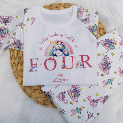 Unicorn When I Wake Up I Will Be Pyjamas