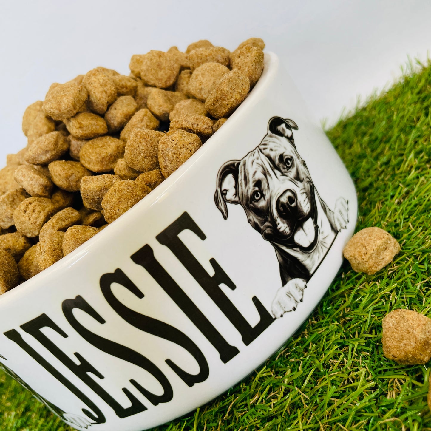 Personalised Ceramic Dog Bowl - Various Breeds Available