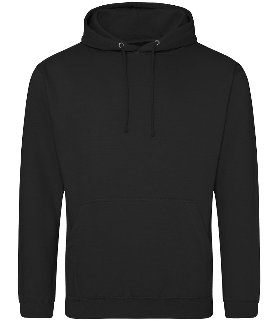 BLACK XXL Men's AWDis Regular Logo Embroidered Workwear Hoodie