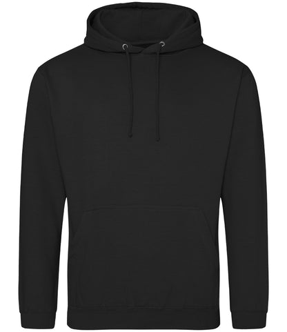 BLACK XXL Men's AWDis Regular Logo Embroidered Workwear Hoodie