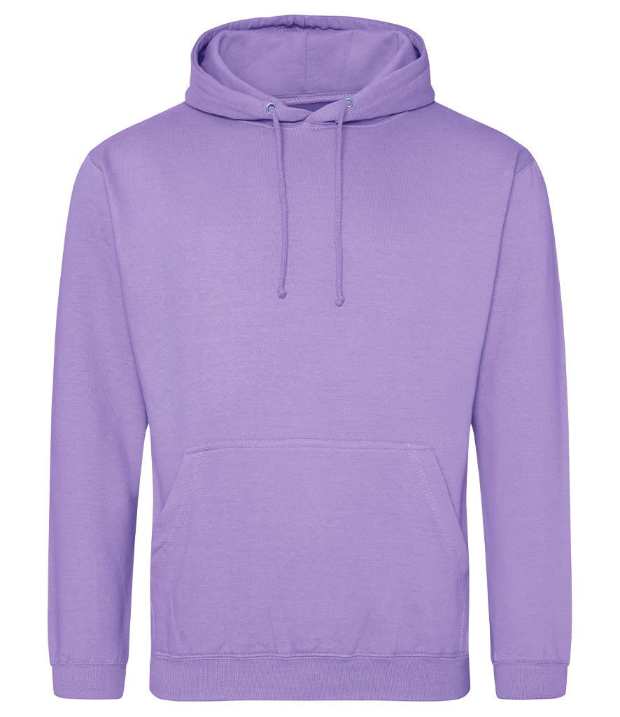 LAVENDER XL Men's AWDis Regular Logo Embroidered Workwear Hoodie