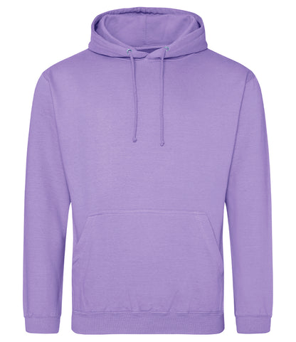 LAVENDER XL Men's AWDis Regular Logo Embroidered Workwear Hoodie