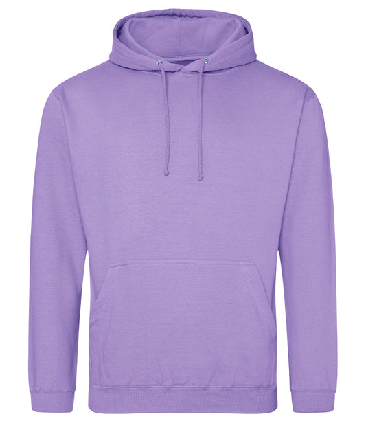 LAVENDER XL Men's AWDis Regular Logo Embroidered Workwear Hoodie