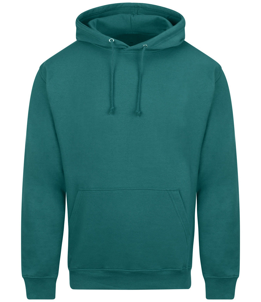 TEAL LARGE Men's AWDis Regular Logo Embroidered Workwear Hoodie