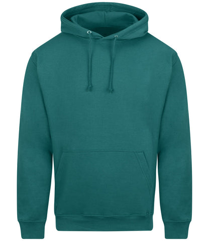 TEAL LARGE Men's AWDis Regular Logo Embroidered Workwear Hoodie