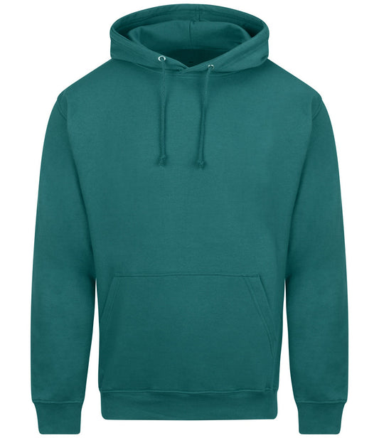 TEAL LARGE Men's AWDis Regular Logo Embroidered Workwear Hoodie