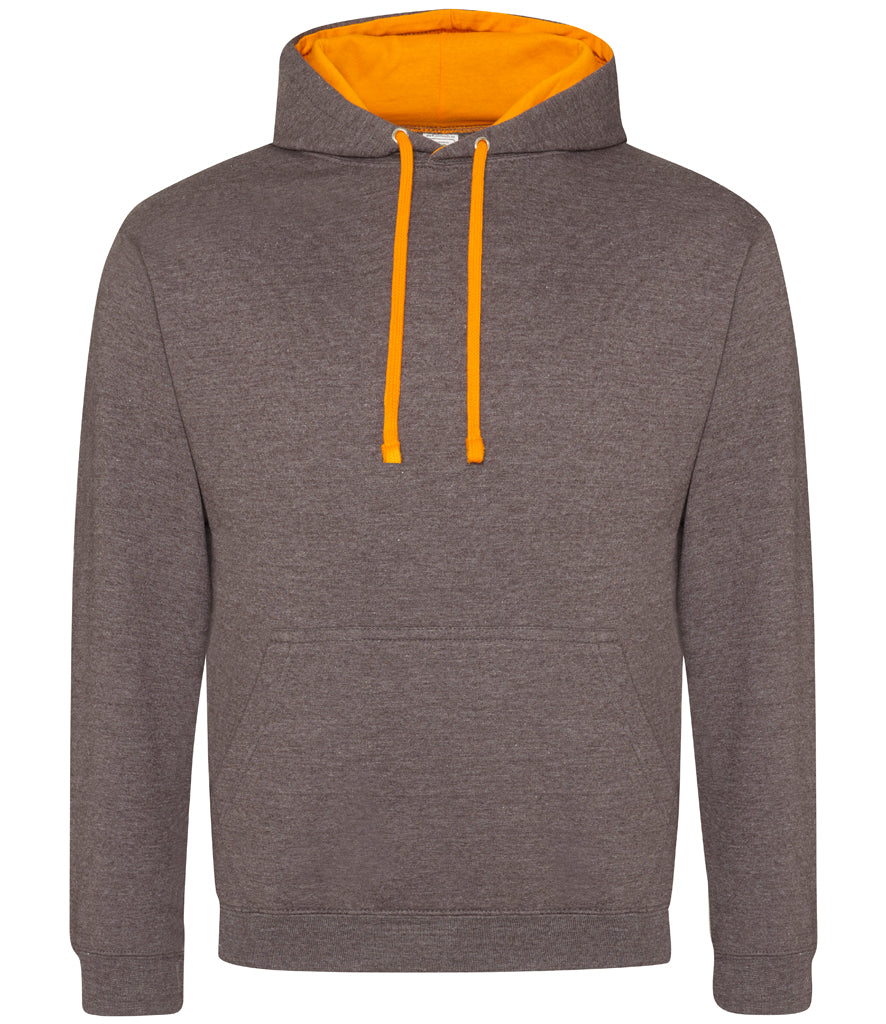 CHARCOAL/ORANGE MEDIUM Unisex AWDis Varsity Hoodie