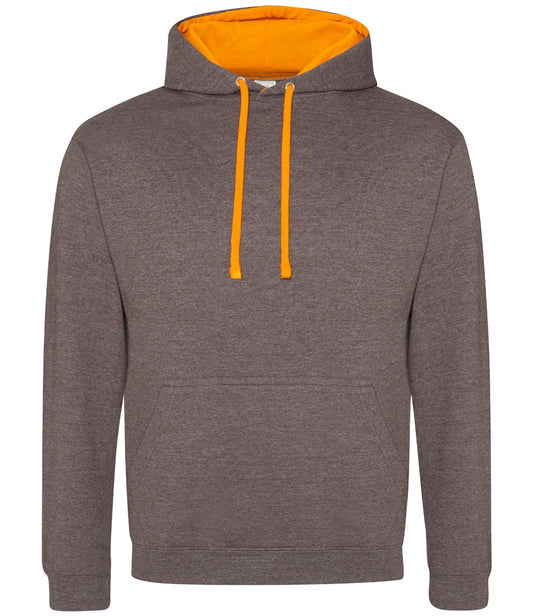 CHARCOAL/ORANGE MEDIUM Unisex AWDis Varsity Hoodie