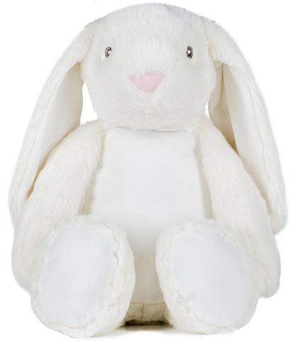New Baby Personalised Bunny Teddy with Embroidered Birth Stats