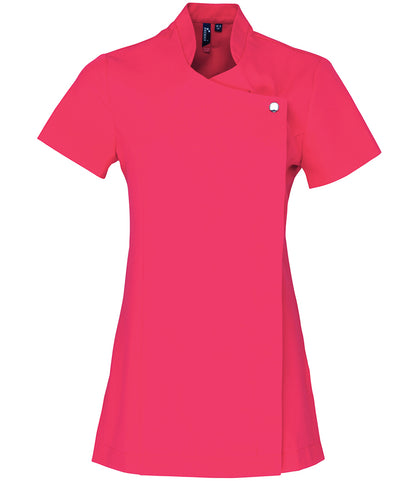 This is a ladies tunic available in multiple colours. The tunics are embroidered or printed in vinyl with a logo on the right breast. Brand your business with branded garments.