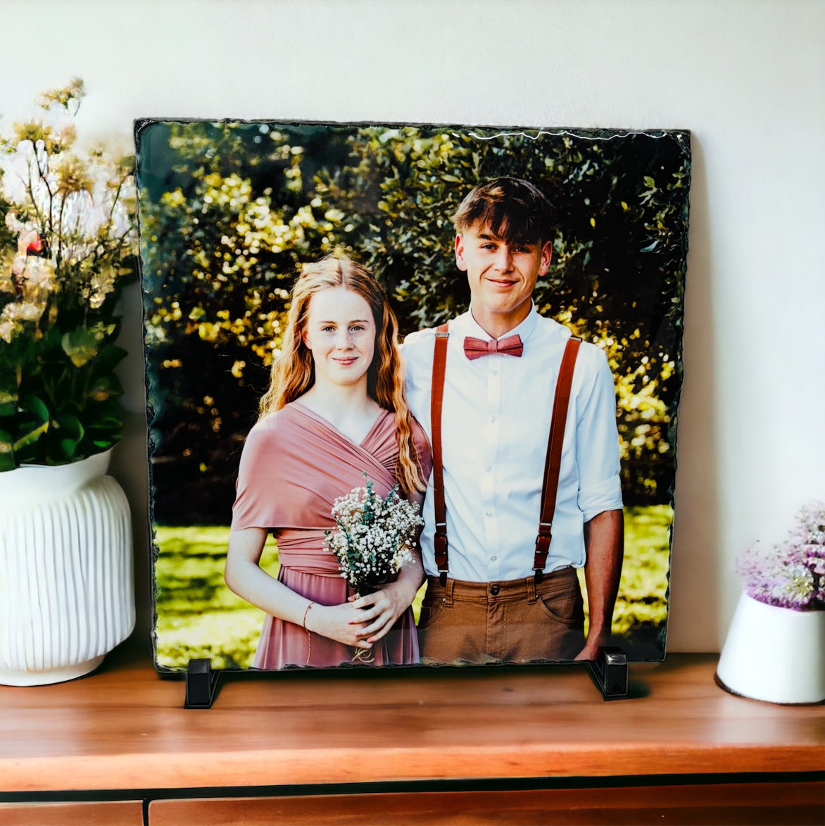 Personalised High Gloss Photo Slate Various Sizes - Memorable Gift for Loved Ones