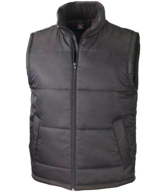 LARGE BLACK Men's Business Branded Padded Gilet