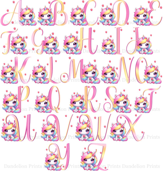 Girls Personalised Unicorn Gym sack - Rainbow Colours with Custom Initial and Name - Perfect for PE and Sports