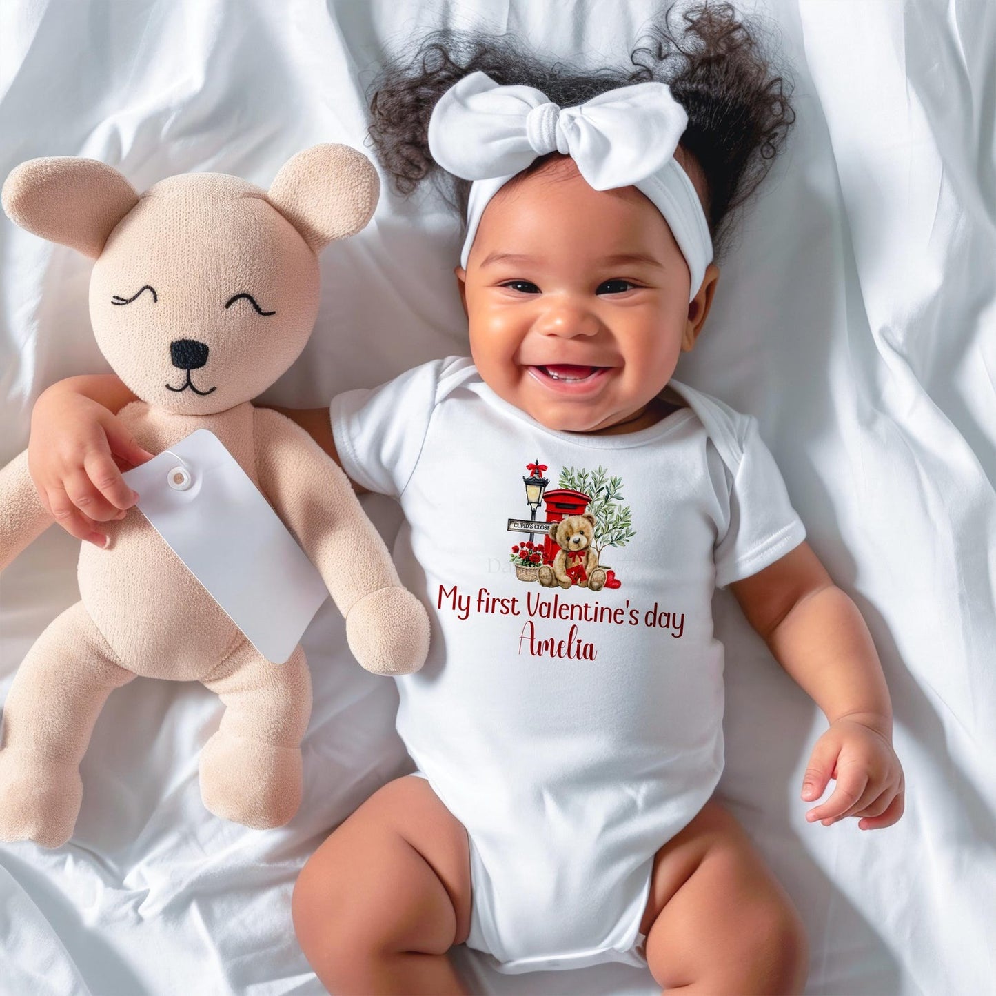 My First Valentines Baby Clothing - Adorable Bear Print Sleepsuit, Romper, Bodysuit