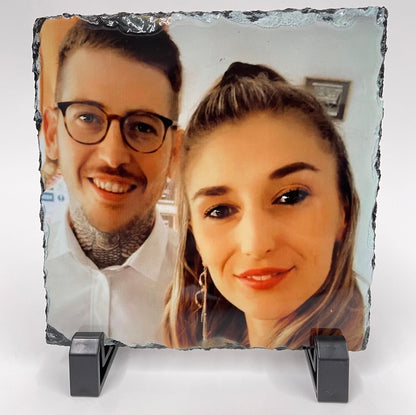 Personalised High Gloss Photo Slate Various Sizes - Memorable Gift for Loved Ones