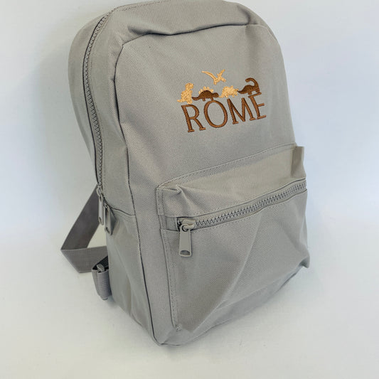 Roar-some Embroidered Dinosaur Backpack - Personalised and with Name - Perfect for School or Nursery