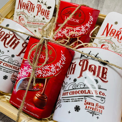 North Pole Hot Chocolate Gift Set. Christmas Eve gift for her and him