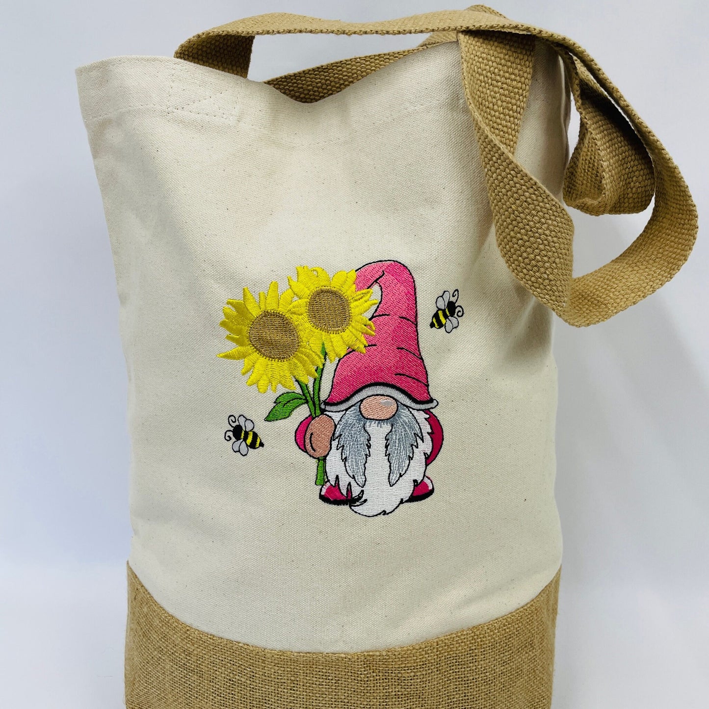 Gonk Design Embroidered Shopping Tote Bag - Cute and Eco-Friendly for Sustainable Shopping