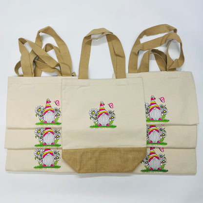 Gonk Design Embroidered Shopping Tote Bag - Cute and Eco-Friendly for Sustainable Shopping