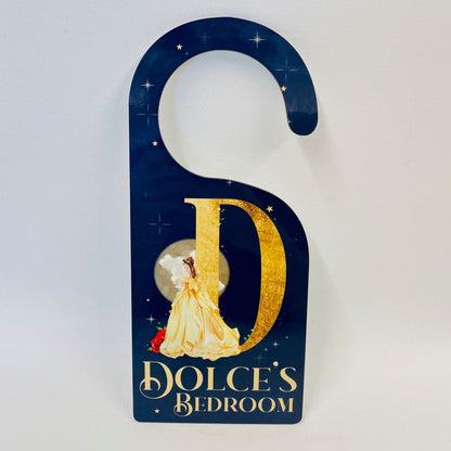 Girls Princess Bedroom Door Hanger Sign